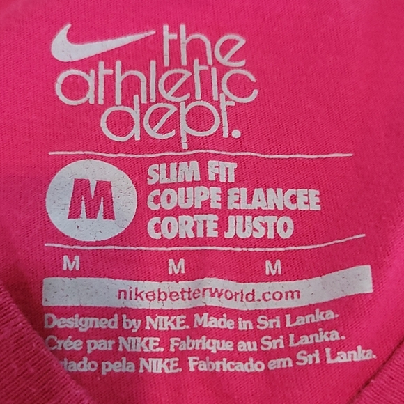 Nike embroidered logo pink v neck size medium - Picture 5 of 7